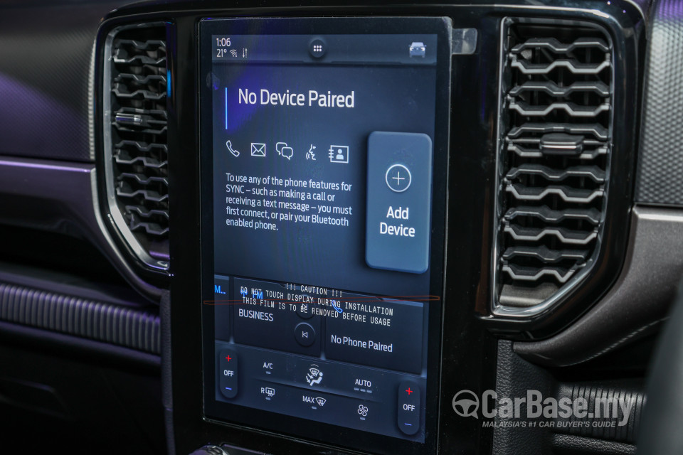 Ford Ranger T6.2 (2022) Interior