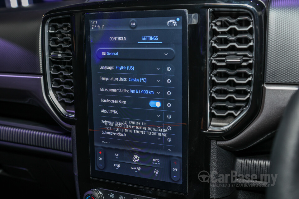 Ford Ranger T6.2 (2022) Interior